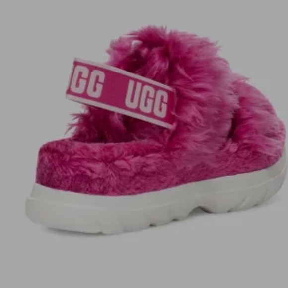 WOMEN'S PINK FLUFF SUGAR UGG SANDAL (SIZES 6 & 8) - Picture 3 of 6